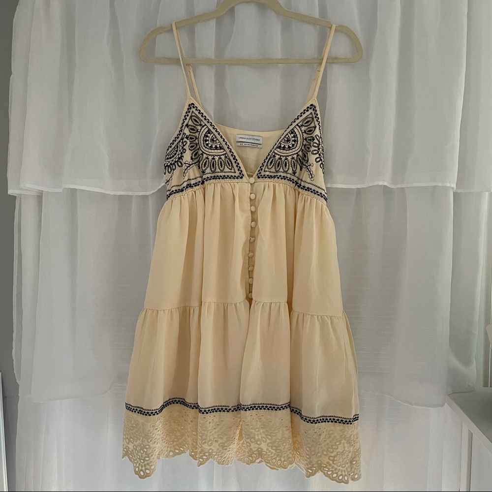 Urban Outfitters Creme and Black Mini Dress